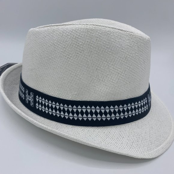 FEDORA HAT WHTE 100% RECYCLED PAPER - Picture 3 of 4